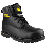 HOLTON SB Blk 9 | CAT Holton Black Steel Toe Capped Mens Safety Boots, UK 9, EU 43
