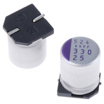 Panasonic 330μF Surface Mount Polymer Capacitor, 25V dc