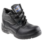 RS PRO Black Steel Toe Capped Mens Safety Boots, UK 8, EU 42