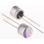 Panasonic 220μF Through Hole Polymer Capacitor, 16V dc