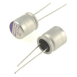 Panasonic 1mF Through Hole Polymer Capacitor, 16V dc