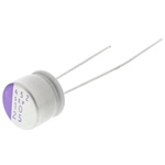 Panasonic 10μF Through Hole Polymer Capacitor, 25V dc