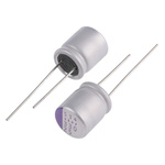 Panasonic 330μF Through Hole Polymer Capacitor, 25V dc
