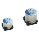 Nichicon 100μF Surface Mount Polymer Capacitor, 6.3V dc