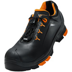 6502/2047 | Uvex 2-6502 Unisex Black/Orange  Toe Capped Safety Shoes, EU 47, UK 12