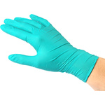 92-600/065 | Ansell TouchNTuff Green Nitrile Disposable Gloves size 6.5, Small x 100 Powder-Free