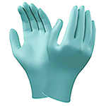 92-600/085 | Ansell TouchNTuff Green Nitrile Disposable Gloves size 8.5, Large x 100 Powder-Free