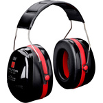 H540A-411 | 3M PELTOR Optime III Ear Defender with Headband, 35dB, Red