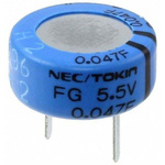 KEMET 47mF Supercapacitor -20 → +80% Tolerance, Supercap FG 5.5V dc, Through Hole