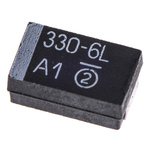 Vishay 330μF MnO2 Tantalum Capacitor 6.3V dc, 293D Series