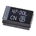 Vishay 47μF MnO2 Tantalum Capacitor 20V dc, 293D Series