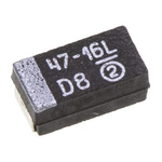 Vishay 47μF MnO2 Tantalum Capacitor 16V dc, 293D Series