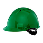 7000108289 | 3M G3000 Green Hard Hat, Ventilated