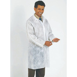 N77113 | PAL White Unisex Disposable Lab Coat, L