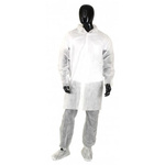 N77114 | PAL White Unisex Disposable Lab Coat, XL