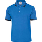 AGRABLXX | Delta Plus Blue Cotton Polo Shirt, UK- 47cm, EUR- 57cm