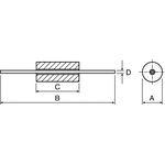 Fair-Rite Ferrite Bead, 3.5 (Dia.) x 8.9mm (Axial), 88Ω impedance at 25 MHz, 133Ω impedance at 100 MHz