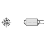 Fair-Rite Ferrite Bead, 6 (Dia.) x 10mm (Radial), 600Ω impedance at 100 MHz