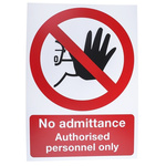 Vinyl No Access/Entry Prohibition Sign, No Admittance-Sign, English