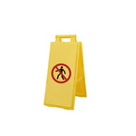 PP No Pedestrians Prohibition Sign, 640 x 280mm