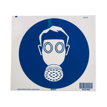 Brady PET Mandatory Respiratory Protection Sign With Pictogram Only Text