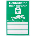 RS PRO Rigid Plastic AED Sign, H200 mm W300mm
