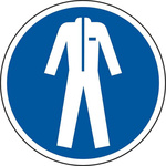 RS PRO Vinyl Floor Graphic Protective Clothing Sign With Pictogram Only Text, 200 x 200mm