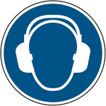 Brady Laminated Polyester B-7541 Mandatory Wear Ear Protection Sign