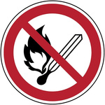 Brady Laminated Polyester B-7541 Mandatory No Open Fire Sign