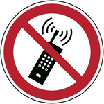 Laminated Polyester B-7541 No Mobiles Prohibition Sign