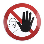 Aluminium No Unauthorised Access Prohibition Sign