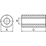 Fair-Rite Ferrite Ring Round Cable Core, For: EMI Suppression, 50.8 x 25.4 x 50.8mm