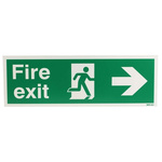 Plastic FIRE EXIT, Fire Exit, English, Exit Sign