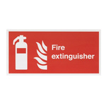 Vinyl Fire Safety Sign, Fire extinguisher With English Text Self-Adhesive