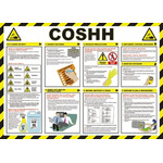 COSHH Safety Guidance Safety Poster, Semi Rigid Laminate, English, 420 mm, 590mm