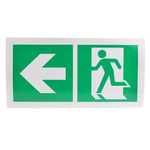 Vinyl Emergency Exit Left With Pictogram Only, Non-Illuminated Emergency Exit Sign