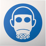 RS PRO Plastic Mandatory Respiratory Protection Sign With Pictogram Only Text
