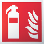 Plastic Fire Safety Sign,  With Pictogram Only Text