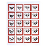 RS PRO Black, Red, White Gloss Polymeric Vinyl Safety Labels 40 mm x 40mm
