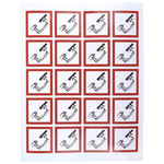 RS PRO Black, Red, White Gloss Polymeric Vinyl Safety Labels 40 mm x 40mm