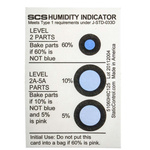 SCS Blotting Paper Impregnated With Cobaltous Chloride ESD Label, Humidity Indicator-Text 3 in x 2in