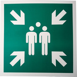 Plastic Fire Safety Sign,  With Pictogram Only Text