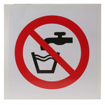 Vinyl Not Drinking Water Prohibition Sign, None