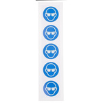 RS PRO Vinyl Mandatory Eye Protection Sign With Pictogram Only Text