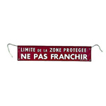 Fabric Protected Area Prohibition Sign, Limite de la Zone Protégée - Ne Pas Franchir, French