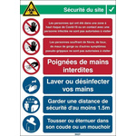 Safety Wall Chart, Polypropylene B-7527, French, 371 mm, 262mm
