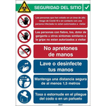 Safety Wall Chart, Polypropylene B-7527, Spanish, 371 mm, 262mm