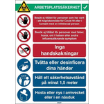 Safety Wall Chart, Polypropylene B-7527, Swedish, 371 mm, 262mm