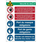 Safety Wall Chart, Polypropylene B-7527, French, 371 mm, 262mm