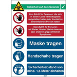 Safety Wall Chart, Polypropylene B-7527, German, 371 mm, 262mm